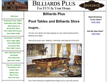 Tablet Screenshot of billiardsplusonline.com